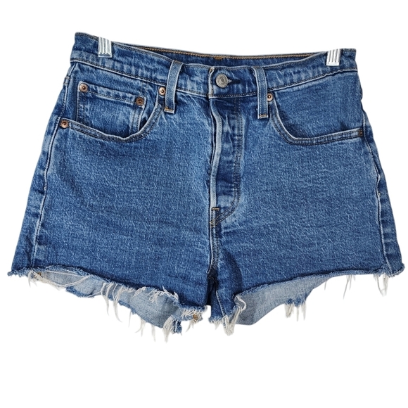 LEVI'S 501 BUTTON FLY DENIM SHORTS - Picture 1 of 6